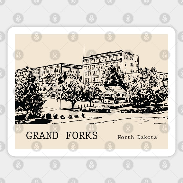 Grand Forks North Dakota Magnet by Lakeric